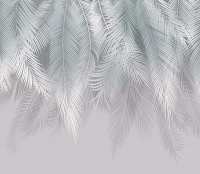 Фотообои листовые Citydecor Пальмовые листья (300x260, с оттенком бирюза-серый) - 