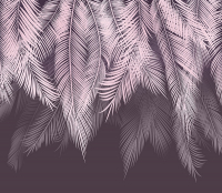 Фотообои листовые Citydecor Пальмовые листья (300x260, с оттенком пудровый-пурпурный) - 