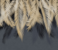 Фотообои листовые Citydecor Пальмовые листья (300x260, с оттенком золотой-синий) - 