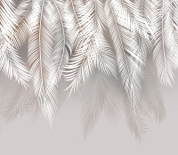 Фотообои листовые Citydecor Пальмовые листья с оттенком светло-серые (300x260) - 
