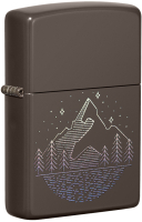 Зажигалка Zippo Mountain Design / 49633 (коричневый матовый) - 