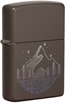 Зажигалка Zippo Mountain Design / 49633 (коричневый матовый)