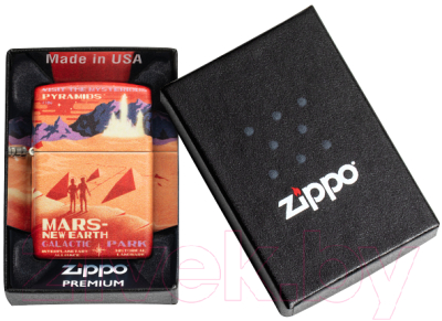 Зажигалка Zippo Mars Design / 49634 (красный матовый)
