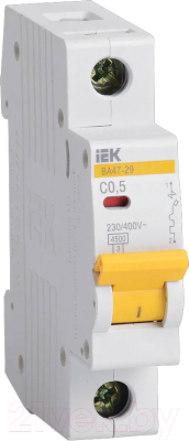 Выключатель автоматический IEK ВА47-29 1Р 0.5А 4.5кА С / MVA20-1-D05-C