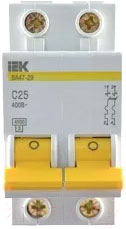 Выключатель автоматический IEK ВА47-29 2Р 25А 6кА С / MVA41-2-025-C