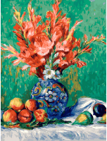 Картина по номерам БЕЛОСНЕЖКА Ренуар. Натюрморт с цветами и фруктами / 464-AS - 