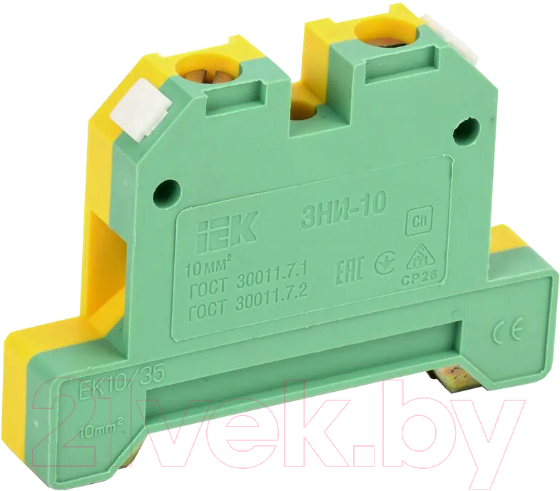 Зажим на DIN-рейку IEK ЗНИ-10PEN YZN20-010-K52