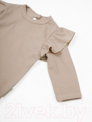 Комплект одежды для малышей Amarobaby Fashion / AB-OD21-FS2/03-80 (бежевый, р. 80)