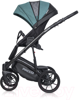 Детская универсальная коляска Riko Basic Pacco 3 в 1 (03/бирюзовый/черный)