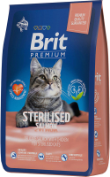 Сухой корм для кошек Brit Cat Sterilized Salmon & Chicken / 5049868 (8кг) - 