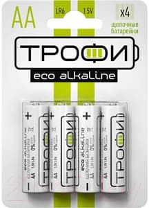 Комплект батареек Трофи LR6-4BL ECO / Б0017046