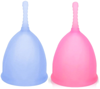 Набор менструальных чаш NDCG Comfort Cup / 05.4330-ML (M/L, голубой/розовый) - 