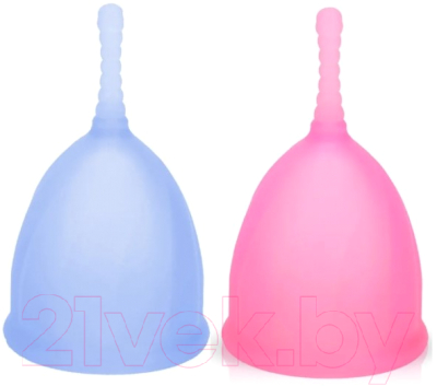 Набор менструальных чаш NDCG Comfort Cup / 05.4330-ML (M/L, голубой/розовый)