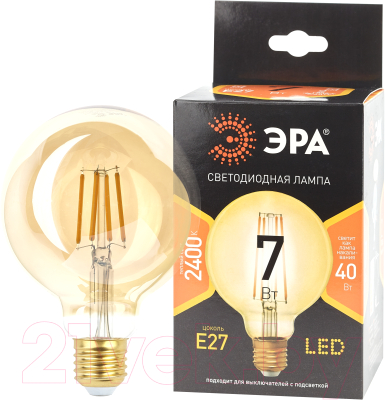 Лампа ЭРА F-LED G95-7W-824-E27 Gold / Б0047662