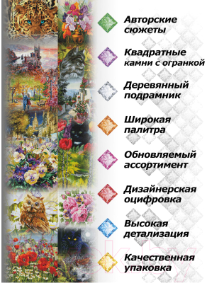 Набор алмазной вышивки БЕЛОСНЕЖКА Корзина с цветами / 613-ST-S