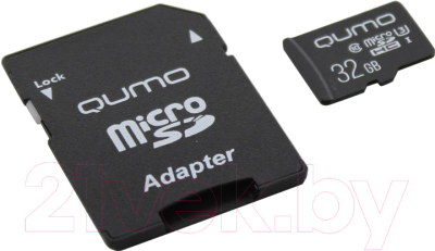 Карта памяти Qumo microSDHC (Class 10) 32GB (QM32GMICSDHC10U3)