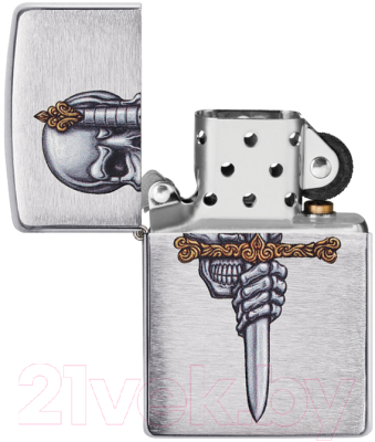 Зажигалка Zippo Woodchuck Cherry Tiger Design / 49488 (серебристый матовый)