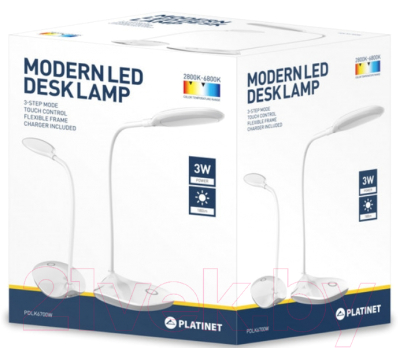 Изображение товара Настольная лампа Platinet PDLK6700W (белый)