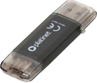 

Usb flash накопитель Platinet, Pendrive USB 3.0 128GB + Type-C Adapter / PMFC128B
