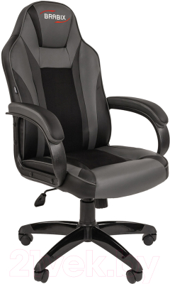 Кресло геймерское Brabix Tanto GM-171 / 532574 (TW/экокожа, черный/серый)