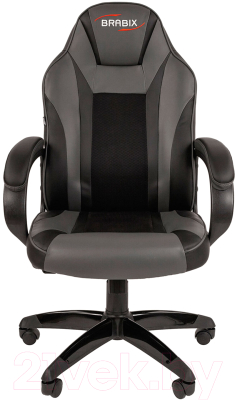 Кресло геймерское Brabix Tanto GM-171 / 532574 (TW/экокожа, черный/серый)