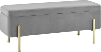 Банкетка Stool Group Болейн с ящиком / 20A544VF-MOMO-38 (велюр серый) - 
