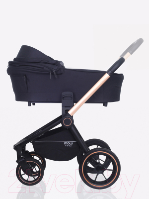 Детская универсальная коляска MOWbaby Zoom PU 2 в 1 / RA086 (Gold Black)