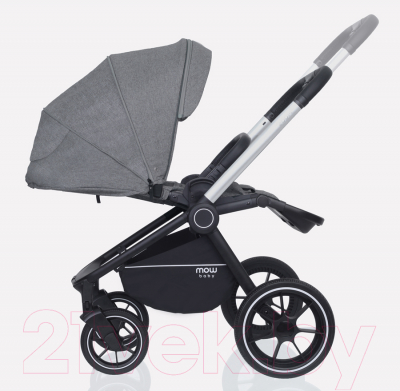 Детская универсальная коляска MOWbaby Zoom PU 2 в 1 / RA086 (Silver Grey)