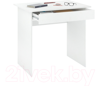 Письменный стол Кортекс-мебель Эльф 80-1ш (белый)