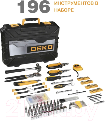 Изображение товара Универсальный набор инструментов Deko DKMT196 SET 196 / 065-0215