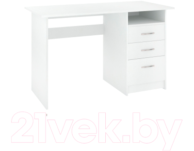 Письменный стол Кортекс-мебель Эльф 120-3ш (белый)