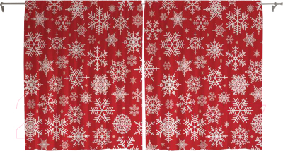 Изображение товара Комплект штор JoyArty Рождественские снежинки / p_52801 (145x180)