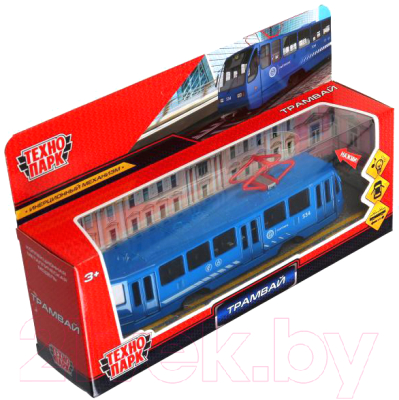 Трамвай игрушечный Технопарк TRAM71403-18SL-BU (синий)