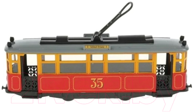 Трамвай игрушечный Технопарк Ретро / TRAMMC1-17SL-RD (красный)