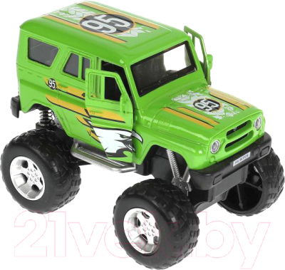 Автомобиль игрушечный Технопарк Uaz Hunter Монстр Джип / HUNTER-12SLMONST-GN