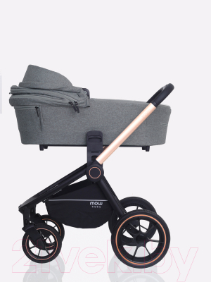 Детская универсальная коляска MOWbaby Zoom PU 3 в 1 / RA087 (Gold Grey)