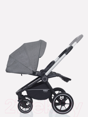 Детская универсальная коляска MOWbaby Zoom PU 3 в 1 / RA087 (Silver Grey)