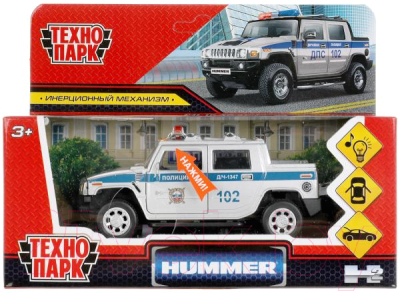Автомобиль игрушечный Технопарк Hummer H2 Pickup Полиция / HUM2PICKUP-12SLPOL-SR