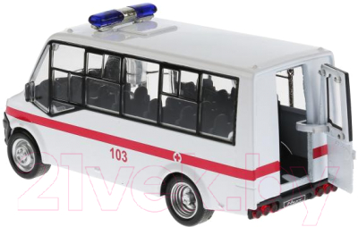 Автобус игрушечный Технопарк Газель Next Citiline Скорая / NEXTCITI-15SL-AMB