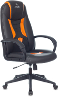 Кресло геймерское Бюрократ Zombie Viking-8 (экокожа черный/оранжевый) - 