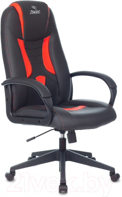 Кресло геймерское Бюрократ Zombie Viking 8 (экокожа черный/красный)