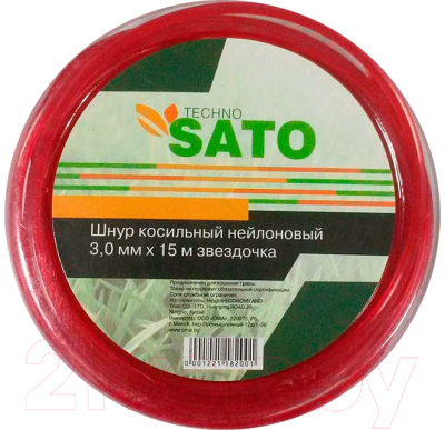 Изображение товара Леска для триммера Sato Techno 3.0мм x 15м (звездочка)
