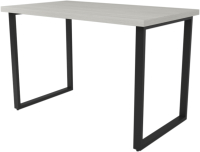 Обеденный стол Дабер 011 / С11.12.2.10 (опора металл черный/древесина белая) - 