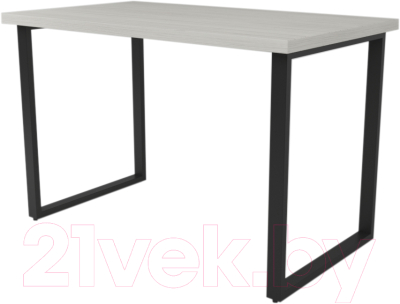 Обеденный стол Дабер 011 / С11.12.2.10 (опора металл черный/древесина белая)