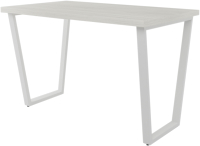 Обеденный стол Дабер 012 / С12.12.1.10 (опора металл белый/древесина белая) - 