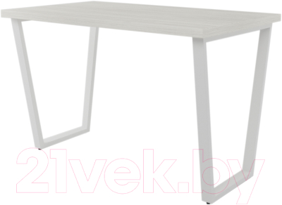Обеденный стол Дабер 012 / С12.12.1.10 (опора металл белый/древесина белая)