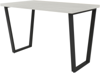Обеденный стол Дабер 012 / С12.12.2.10 (опора металл черный/древесина белая) - 