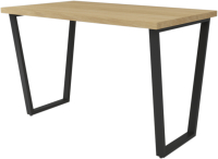 Обеденный стол Дабер 012 / С12.12.2.9 (опора металл черный/гикори натуральный) - 