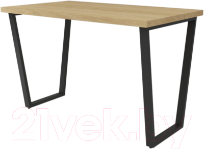 Обеденный стол Дабер 012 / С12.12.2.9 (опора металл черный/гикори натуральный)