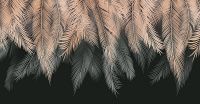Фотообои листовые Citydecor Magic Пальмовые листья с оттенком (бежевый-серый, 500x260) - 